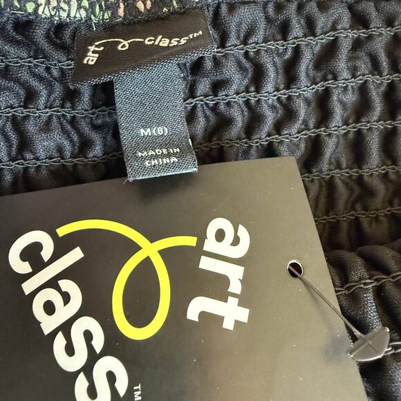 NEW Art Class Girls Black Floral Smocked Cut-Out Chiffon Dress - Picture 8 of 10